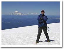 Chris with Mt. Rainier